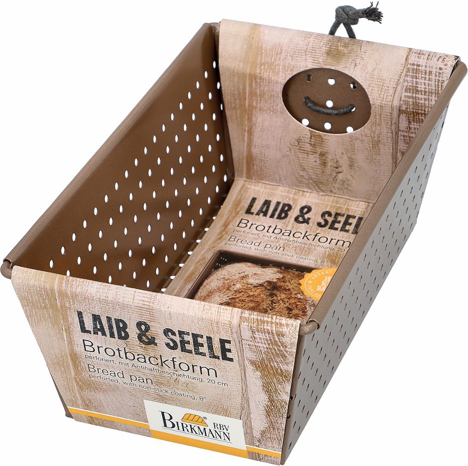 Birkmann Laib&Seele Brotbackform 20cm, Höhe 7,5cm, perforiert