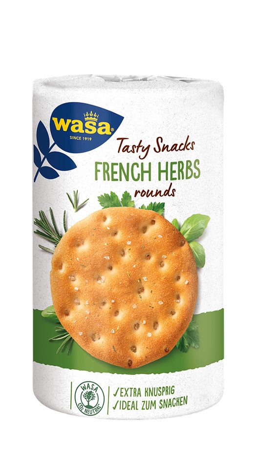 Wasa Tasty Snacks Round Kräutern & Meersalz 205 G