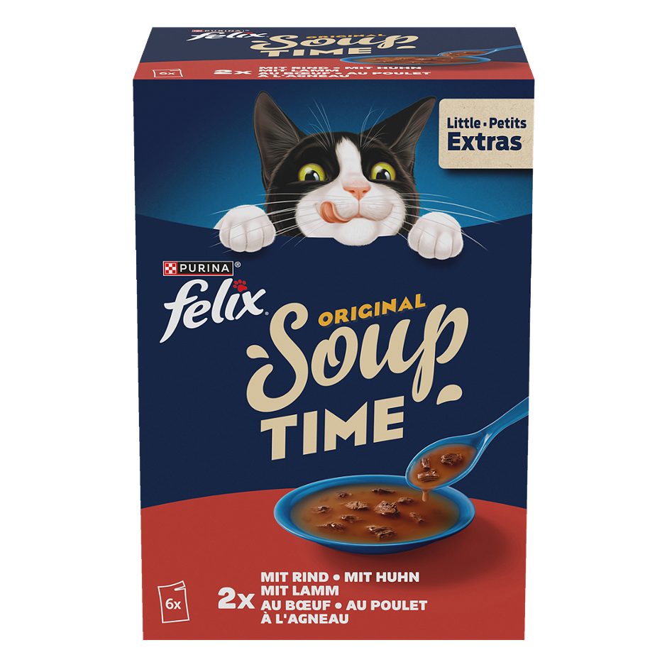 Felix Soup Katzennahrung Geschmacksvielfalt vom Land 6x48g 288 G