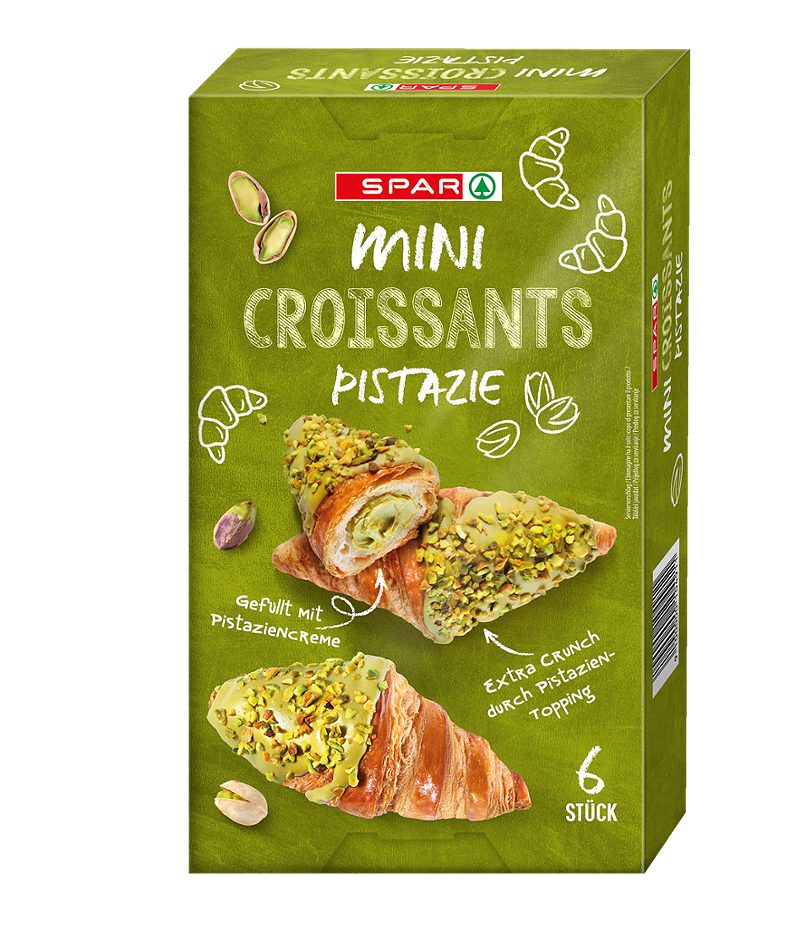 SPAR Mini Croissants Pistazie 6 Stück 240 G