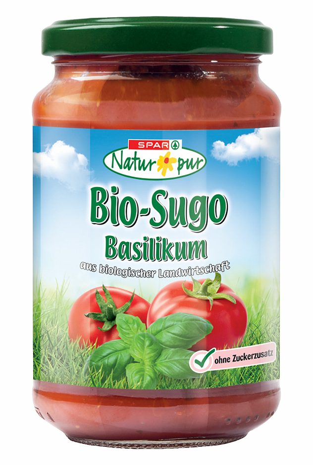 SPAR Natur*pur Bio-Sugo Basilikum 350 G