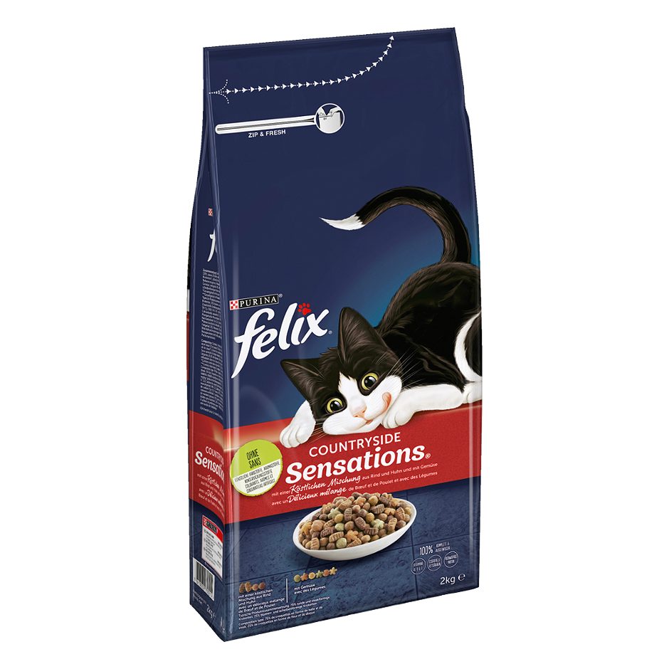 Felix Katzentrockennahrung Rind, Huhn und Gemüse 2 KG