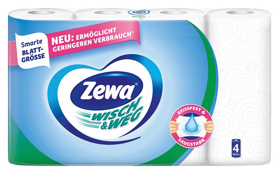 Zewa Wisch & Weg Küchenrollen Klassik 4 Rollen