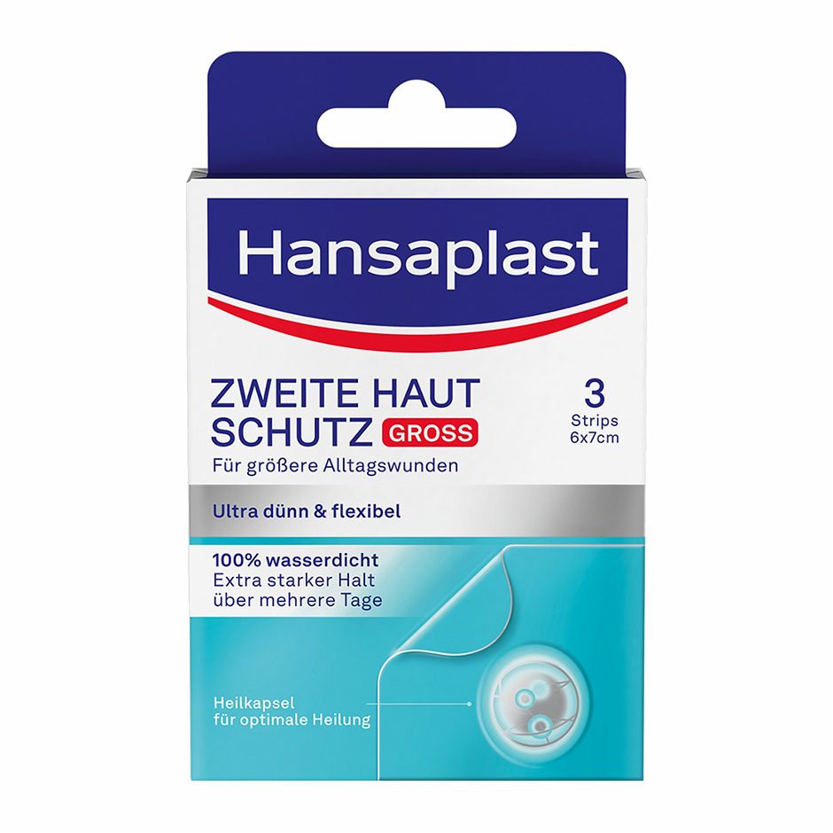 Hansaplast Pflaster Zweite Haut Schutz / groß 3 Stück