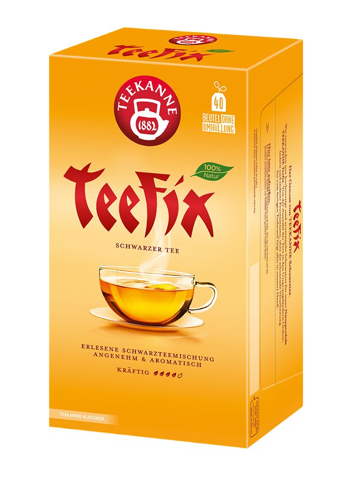Teekanne Schwarzteemischung Teefix 40 Teebeutel
