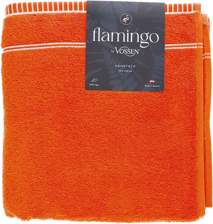 Flamingo by Vossen Handtuch orange 50x100cm