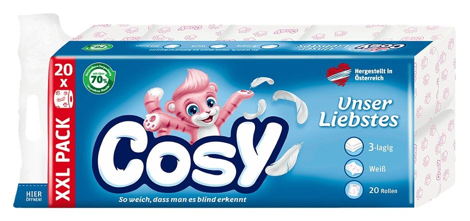 Cosy Toilettenpapier weiß 20 Rollen