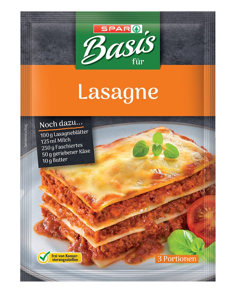 SPAR Basis für Lasagne 3 Portionen