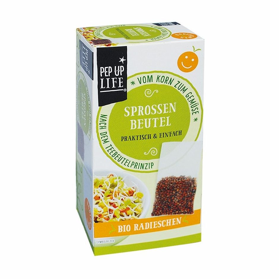 Pep Up Life Sprossenbeutel Bio Radieschen Die Kräftige 80 G