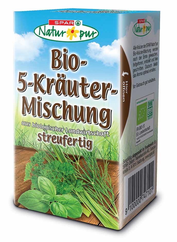 SPAR Natur*pur Bio-5-Kräuter-Mischung streufertig 40 G