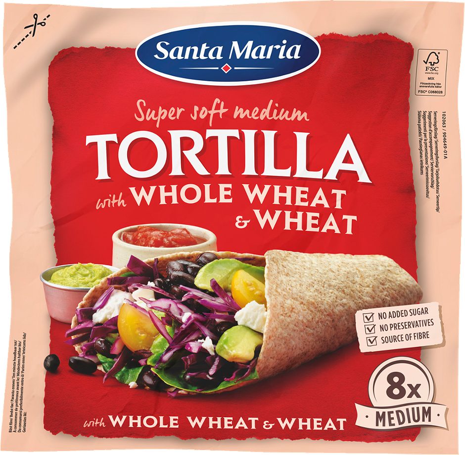 Santa Maria Tortilla with Whole Wheat medium 320 G