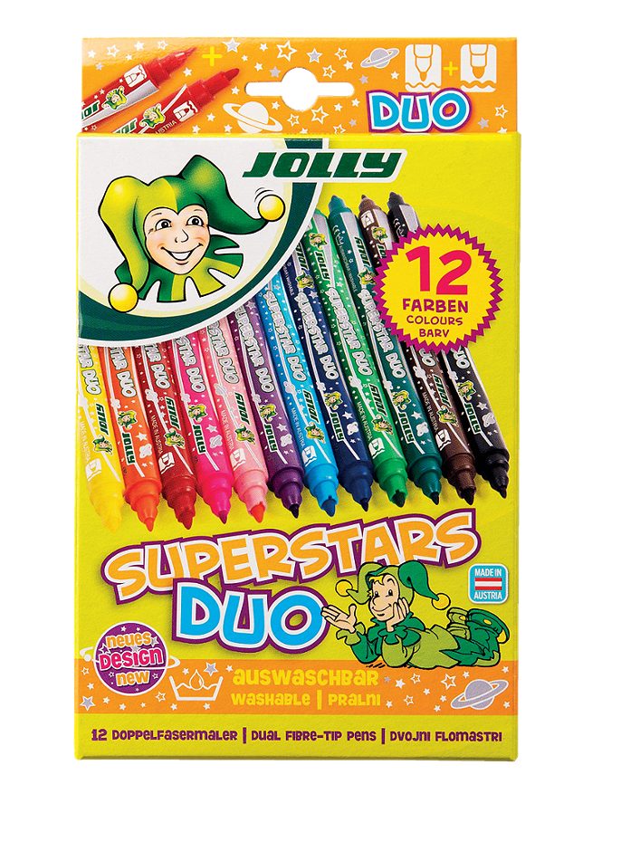 Jolly Doppelfasermaler Superstars Duo 12 Farben