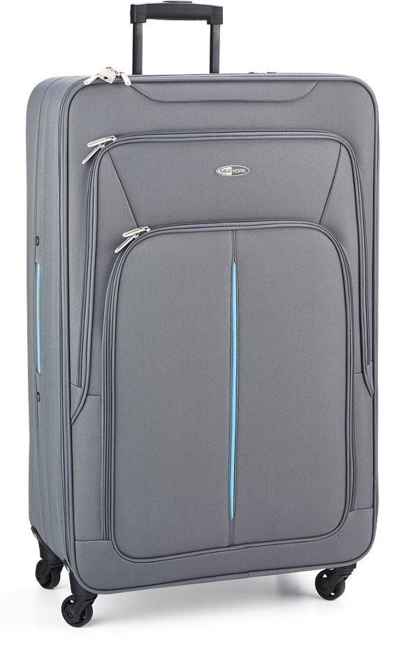 NEW YORK Comfort Koffer Softschale Grau 68cm