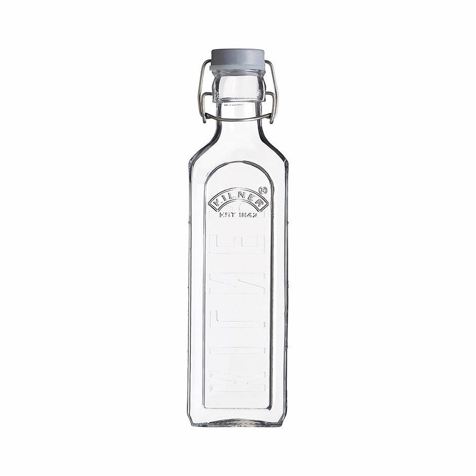 Kilner Glasflasche eckig mit Bügelverschluss 600ml