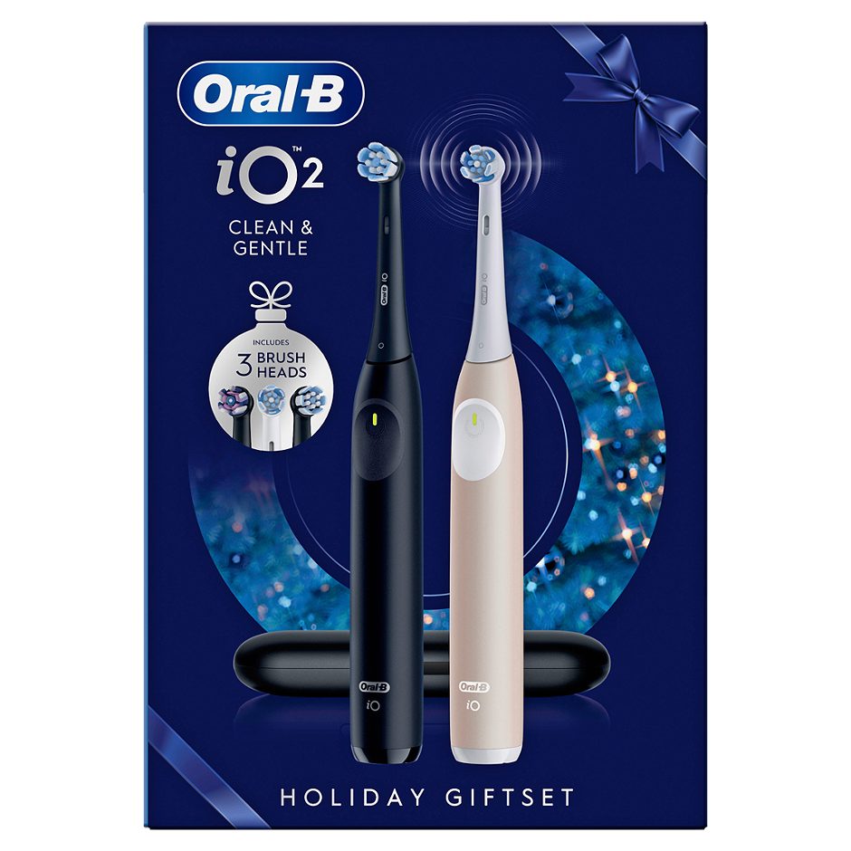 Oral-B Elektrische Zahnbürste iO Serie 2 Black/Pink mit 2 Handstücke