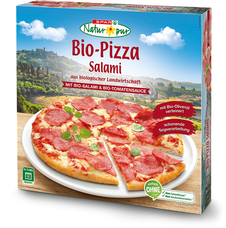 SPAR Natur*pur Bio-Pizza Salami 329 G