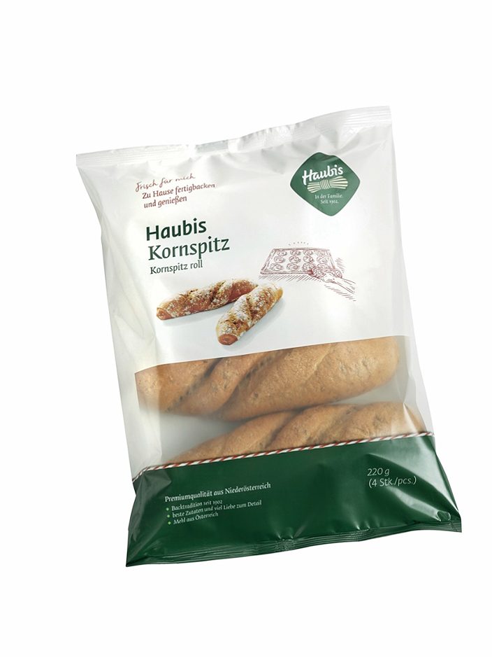 Haubis Kornspitz tiefgekühlt 4 Stück 220 G