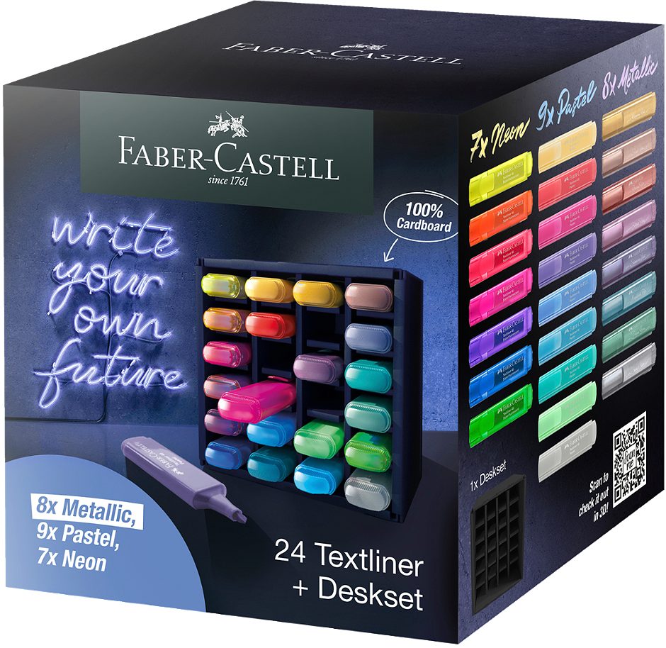 Faber Castell Textmarker 24er Deskset