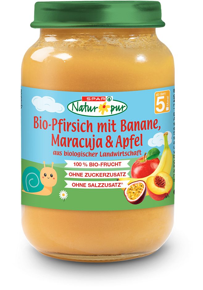 SPAR Natur*pur Pfirsich,Banane,Maracuja&Apfel 190 G