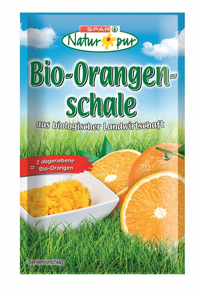 SPAR Natur*pur Bio-Orangenschale gerieben 10 G
