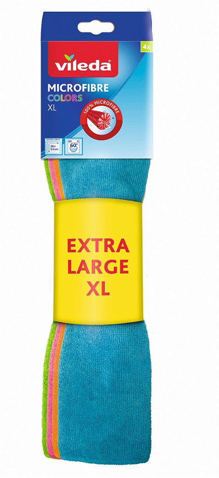 Vileda Allzwecktuch Mikrofaser Colors XL 4er Pack