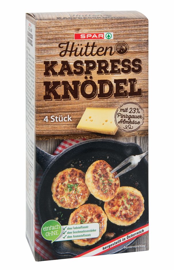 SPAR Hütten Kaspressknödel 4 Stück 360 G