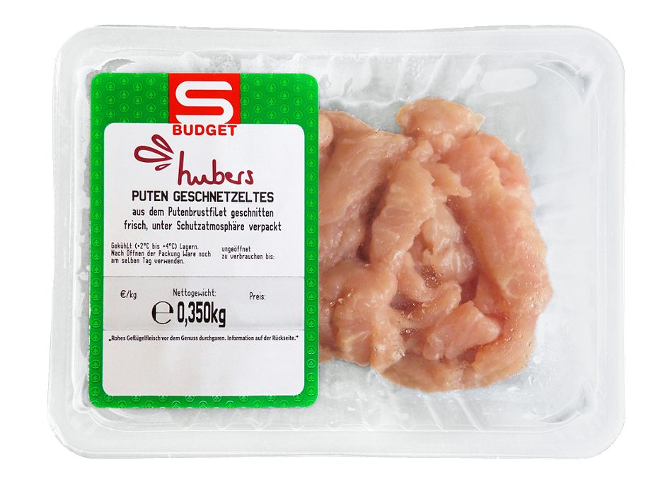 S-BUDGET Puten Geschnetzeltes 350 G