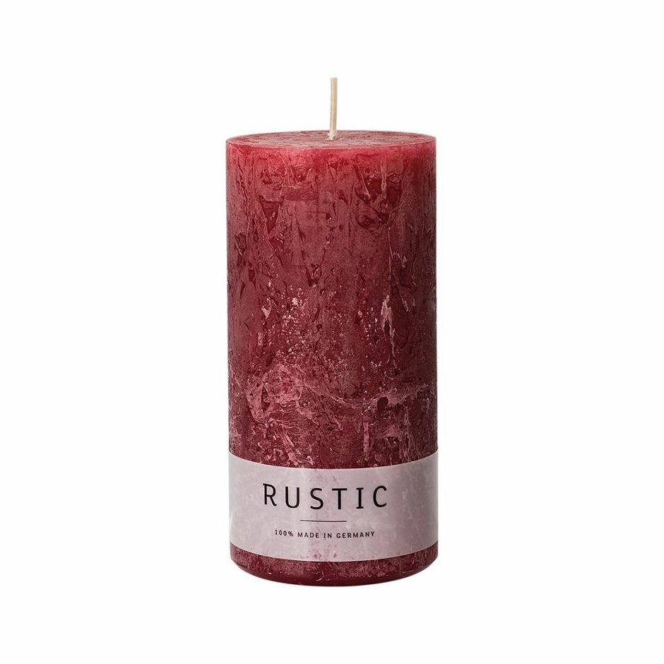 Wenzel Rustic-Kerze rubin 140/70