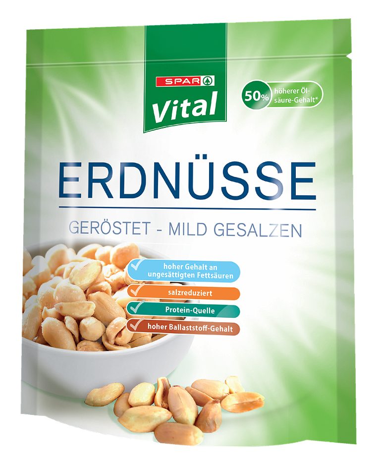 SPAR Vital Erdnüsse geröstet & mild gesalzen 300 G