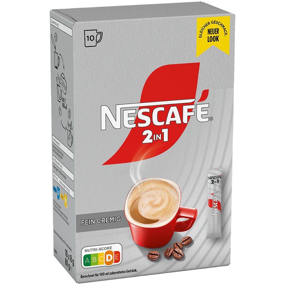 Nescafé Löskaffee 2 in 1 10 Portionen 80 G