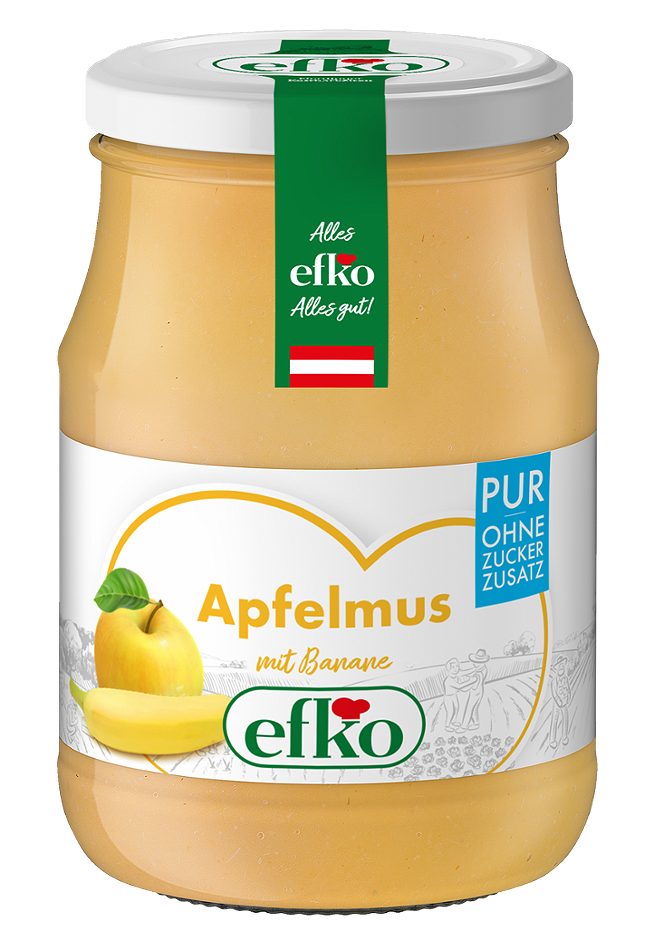 Efko Apfelmus mit Banane 350 G