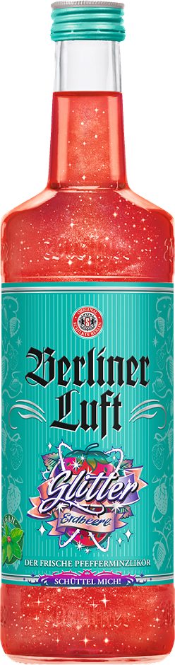 Berliner Luft Glitter Erdbeere Pfefferminzlikör 0,7 L