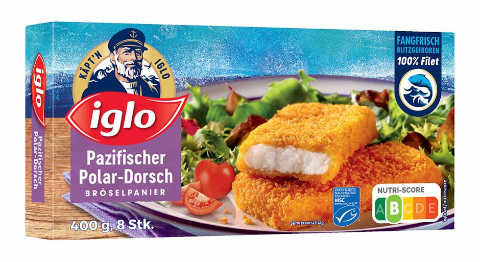 Iglo Käpt'n Iglo MSC Polar-Dorsch paniert 8 Stück 400 G
