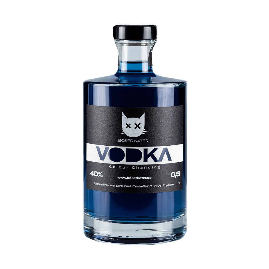 Böser Kater Wildberry Flavoured Vodka mit Farbwechsel-Effekt 0,5 L