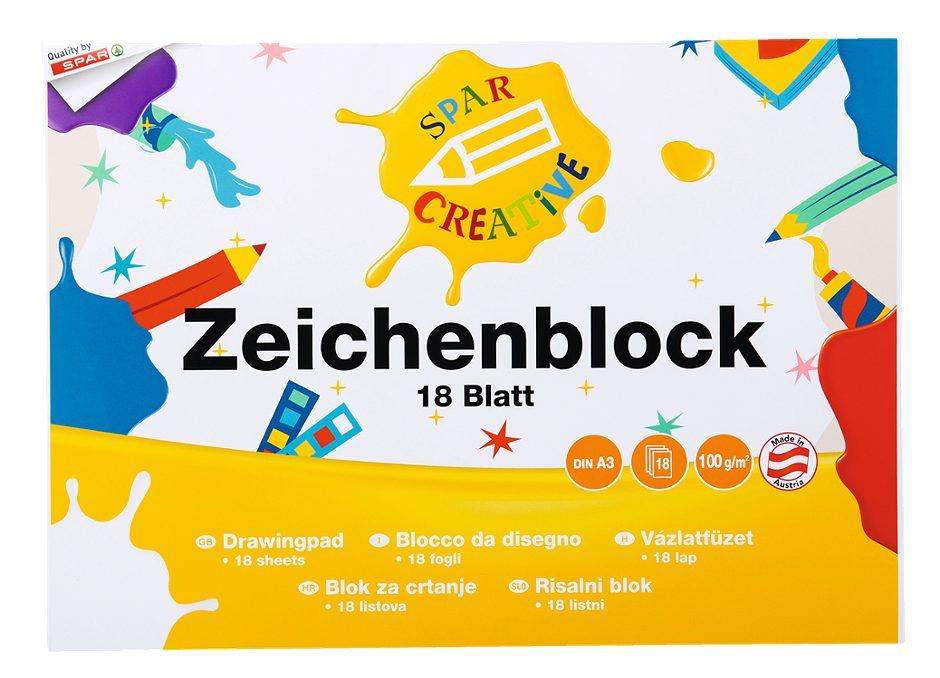 SPAR CREATIVE Zeichenblock A3 18 Blatt