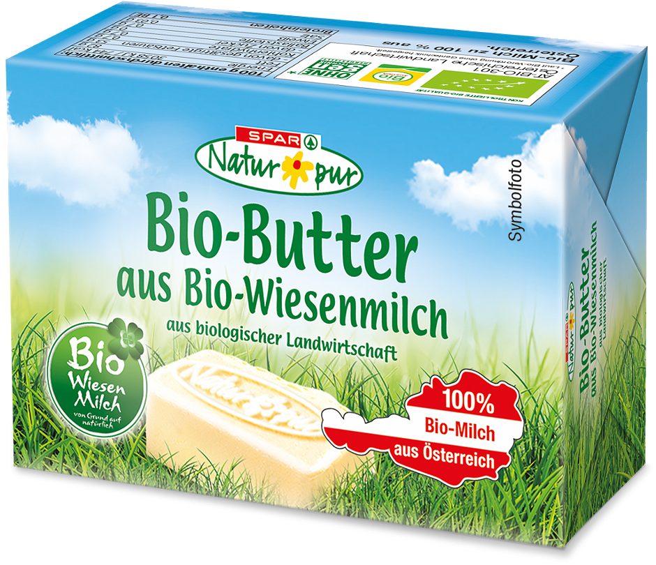 SPAR Natur*pur Bio-Butter aus Wiesenmilch 125 G