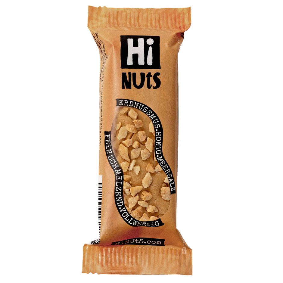 HI Nuts Riegel Erdnuss 50 G