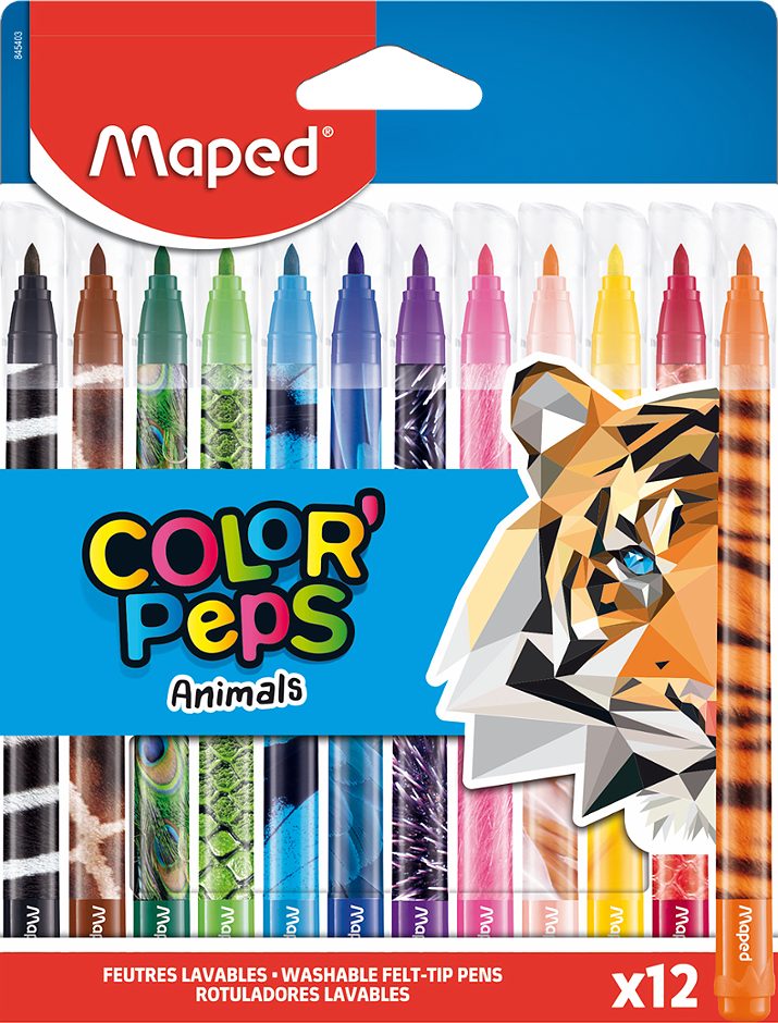 Maped Filzstifte COLOR'PEPS ANIMALS 12x