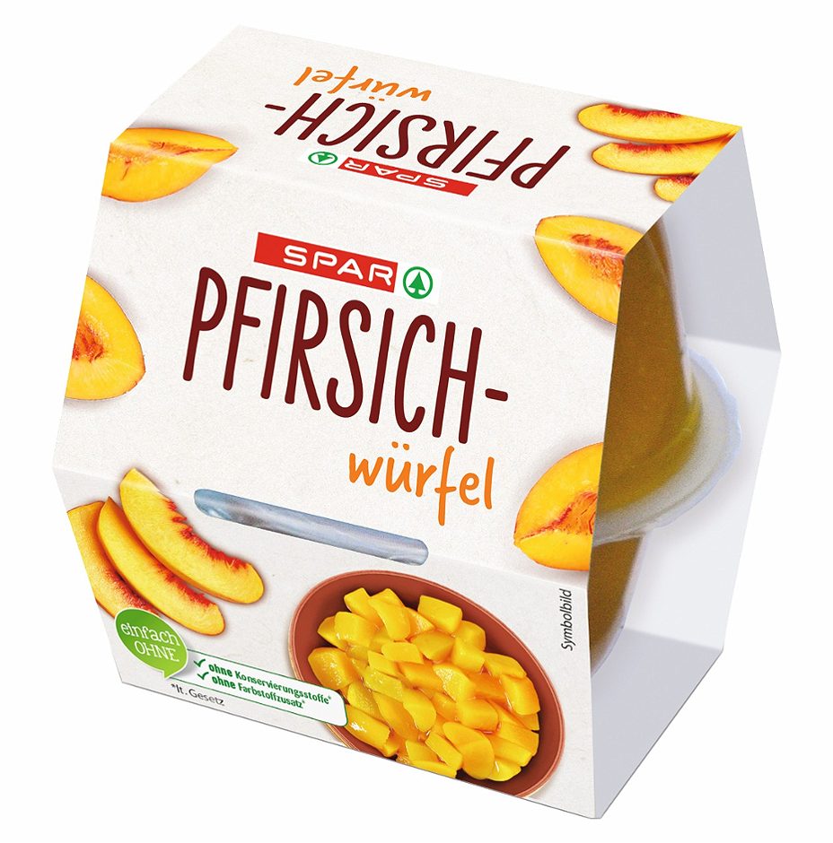 SPAR Pfirsich-Würfel 2 x 113g 226 G