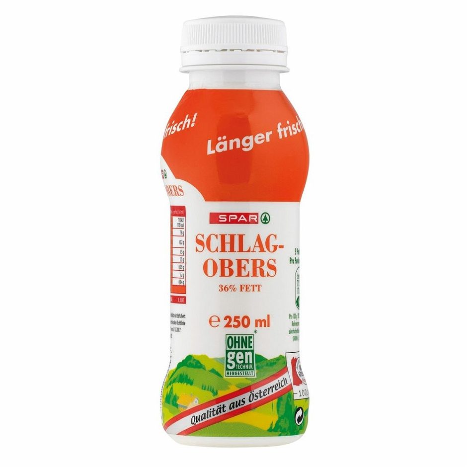 SPAR Schlagobers 36% Fett länger frisch 250 ML
