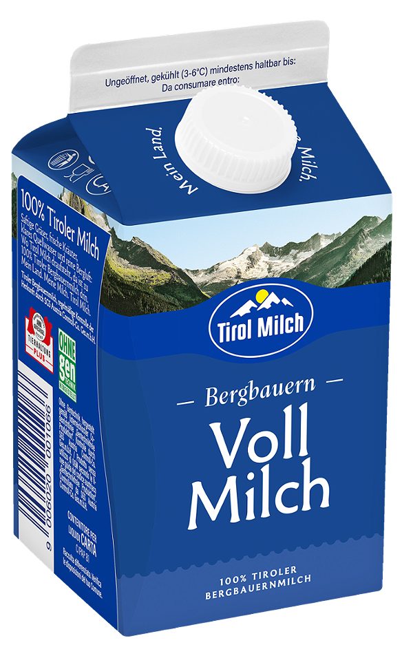 Tirol Milch Bergbauern Vollmilch länger frisch 0,5 L EINWEG ohne Pfand