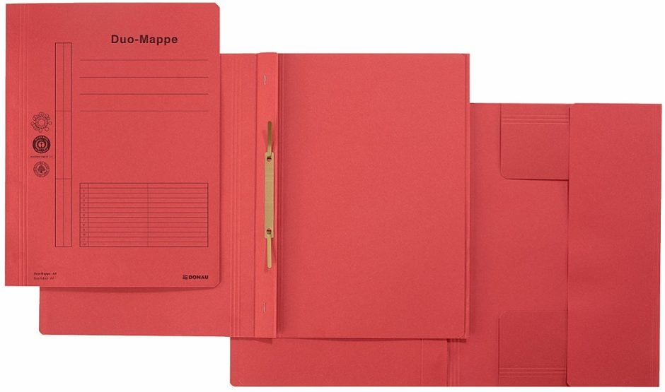 Donau Duo-Mappe A4 Karton, rot