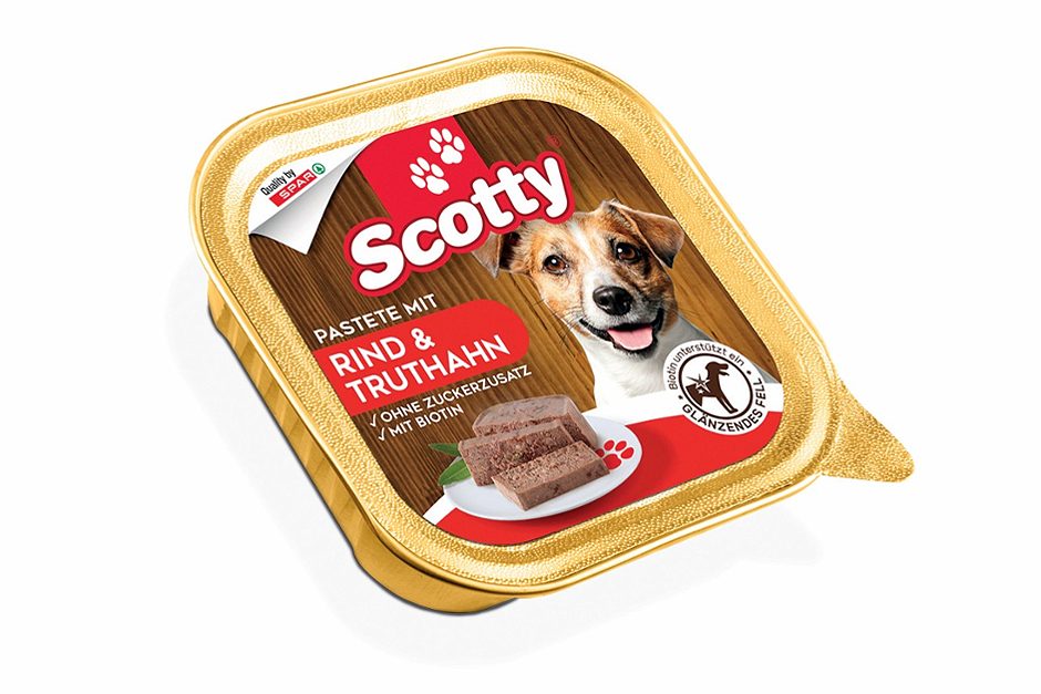 Scotty Hundenahrung Pastete mit Rind und Truthahn 150 G