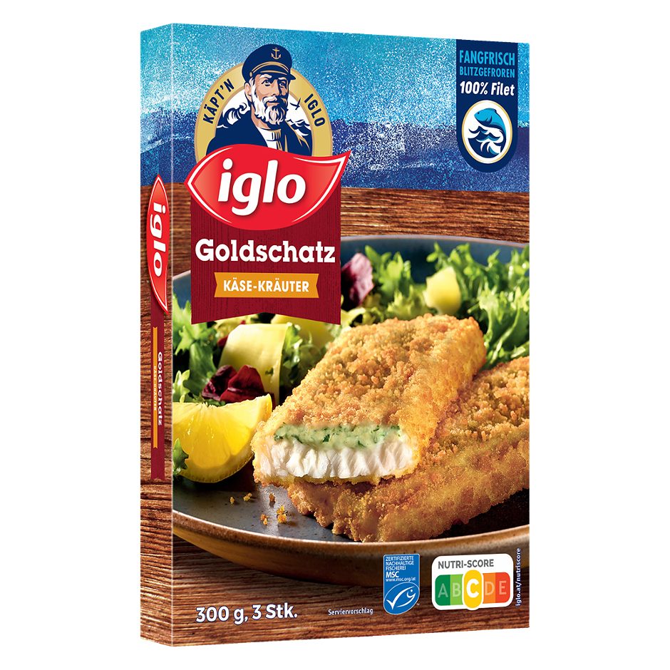 Iglo Goldschatz Käse-Kräuter 3 Stück 300 G