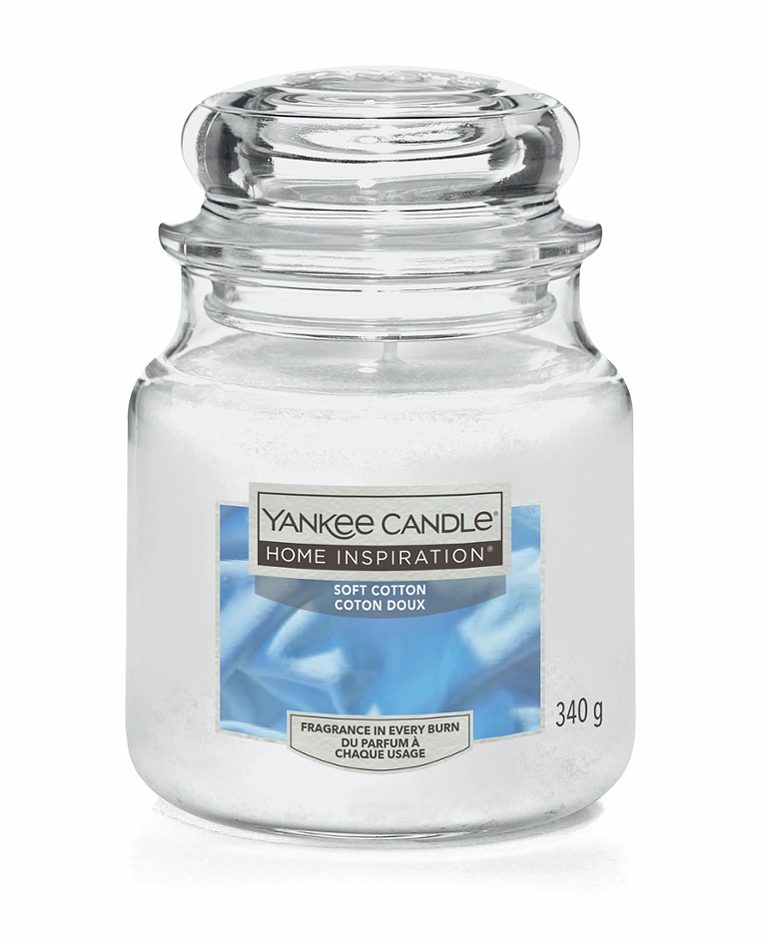 Yankee Candle Home Inspirations Duftglas Soft Cotton Medium