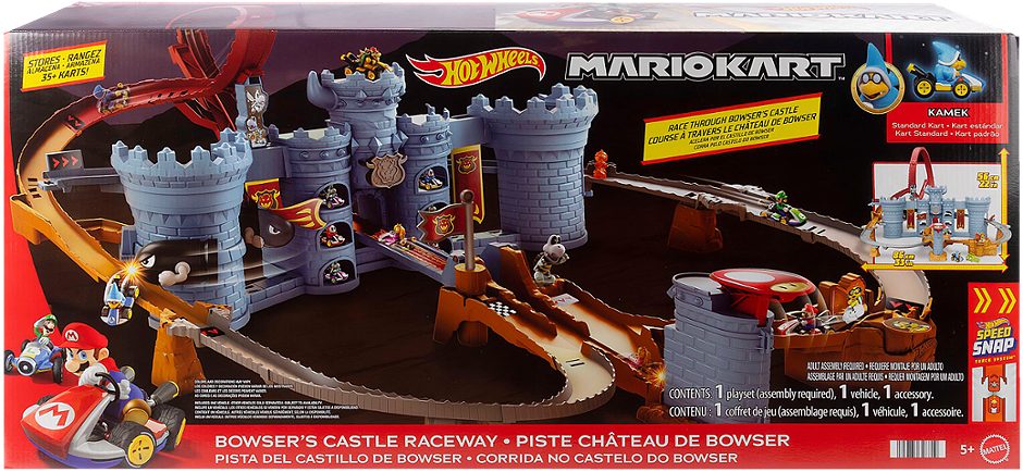 HotWheels Mario Kart Bowsers Schloss-Rennbahn