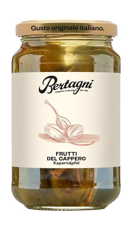 Bertagni Kapernäpfel in Weinessig 350g 350 G