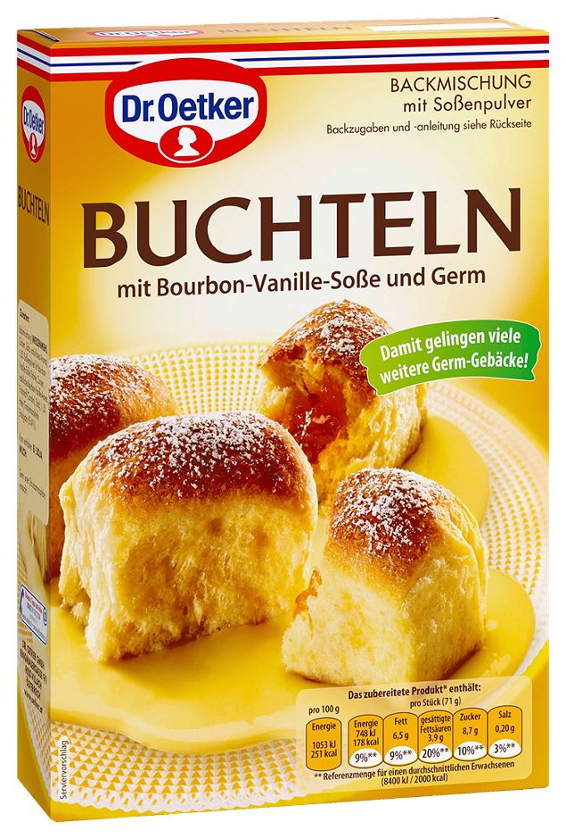 Dr. Oetker Buchteln mit Bourbon-Vanille-Soße 537 G