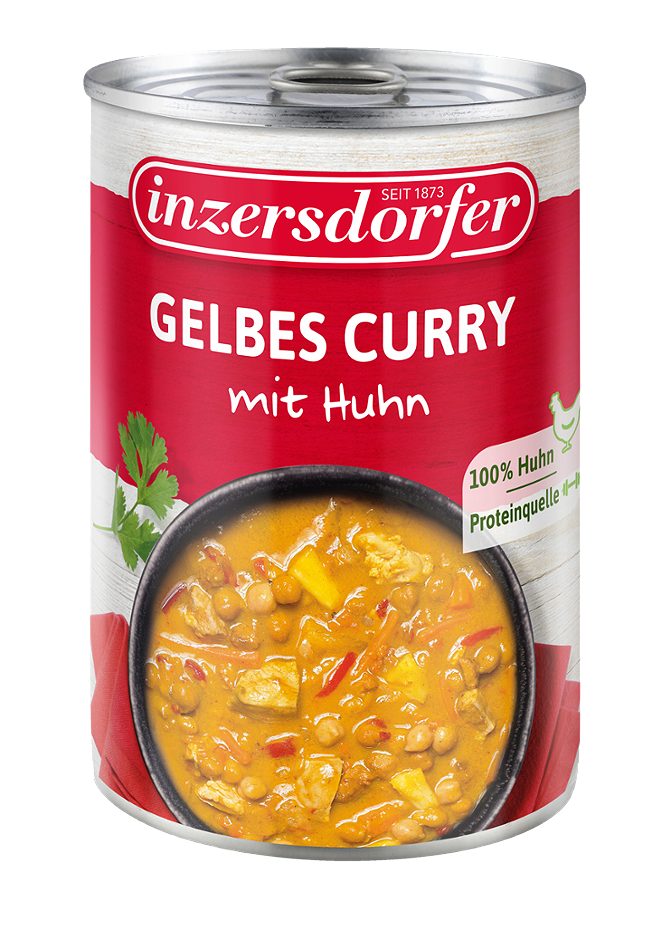 Inzersdorfer gelbes Curry mit Huhn 400 G