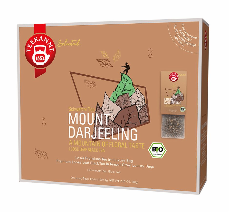 Teekanne Bio-Schwarztee Mount Darjeeling 20 Teebeutel